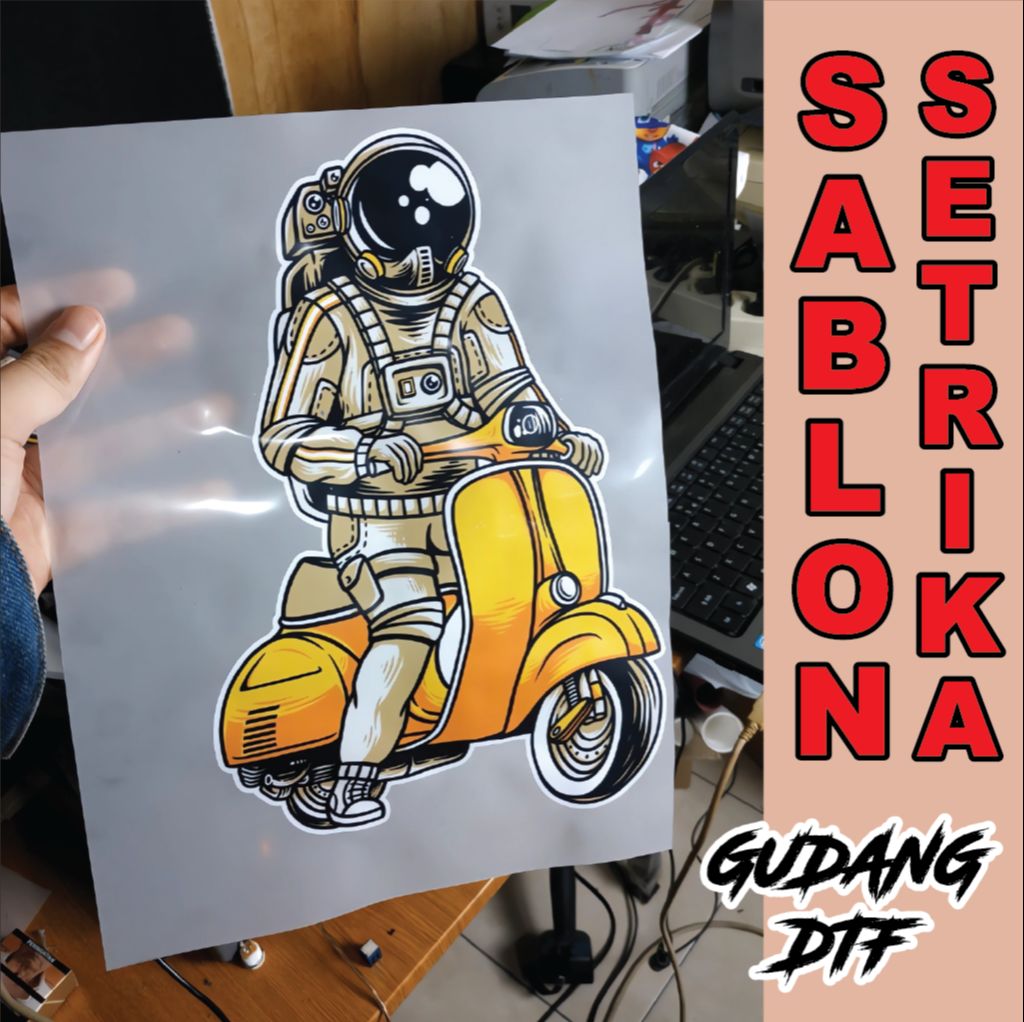 Sablon DTF Sablon Setrika Stiker Sablon Custom Satuan Cetak DTF Satuan Cetak Sablon DTF