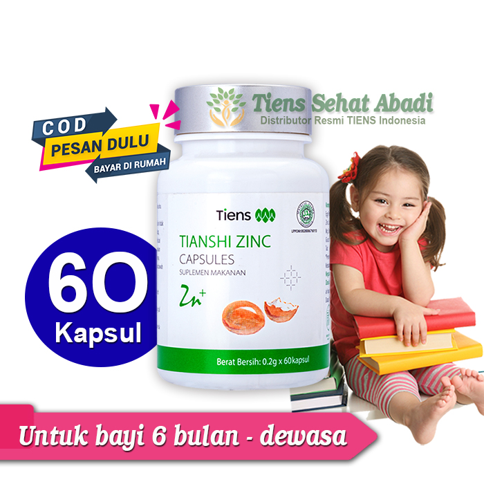 Tianshi Zinc Capsules Vitamin Penambah Nafsu Makan Anak 1 botol isi