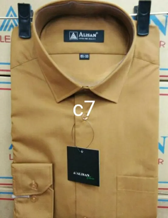 Kemeja Alisan Polos Warna Lengan Panjang Ukuran 14 5 16 Kode C7