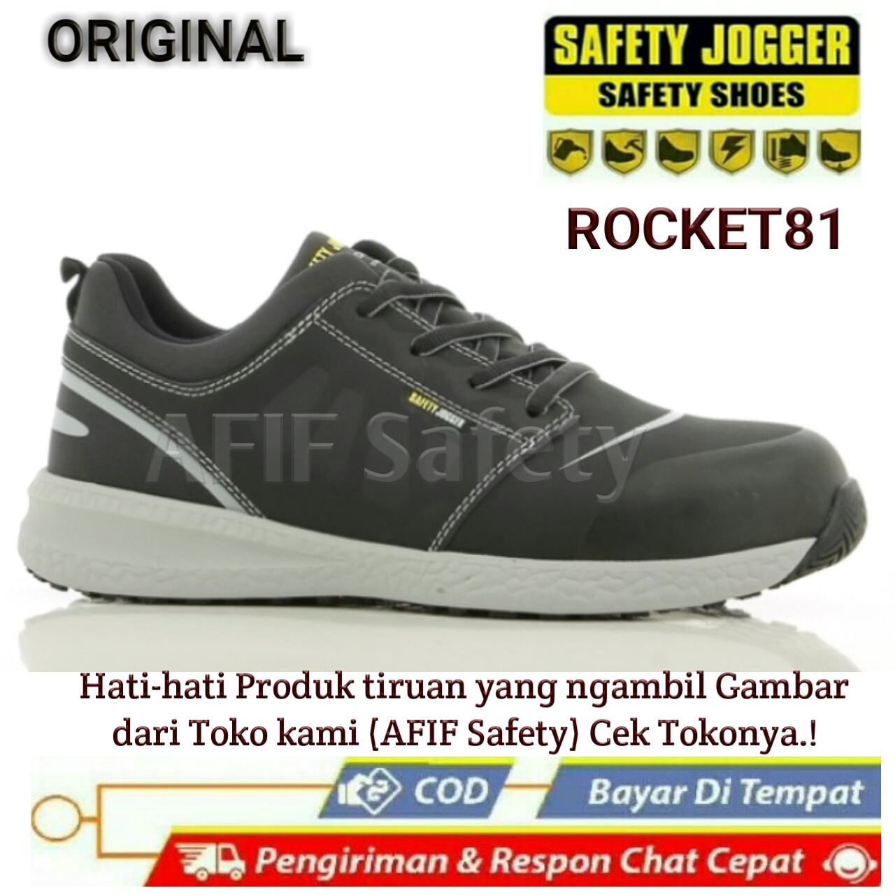 Sepatu Safety Jogger Rocket S Roket Joger Rocket Safety Boots