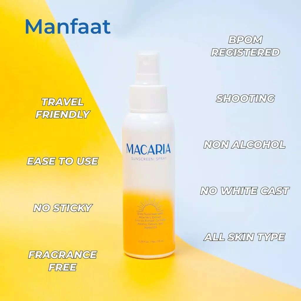 macaria sunscreen spray ingredients