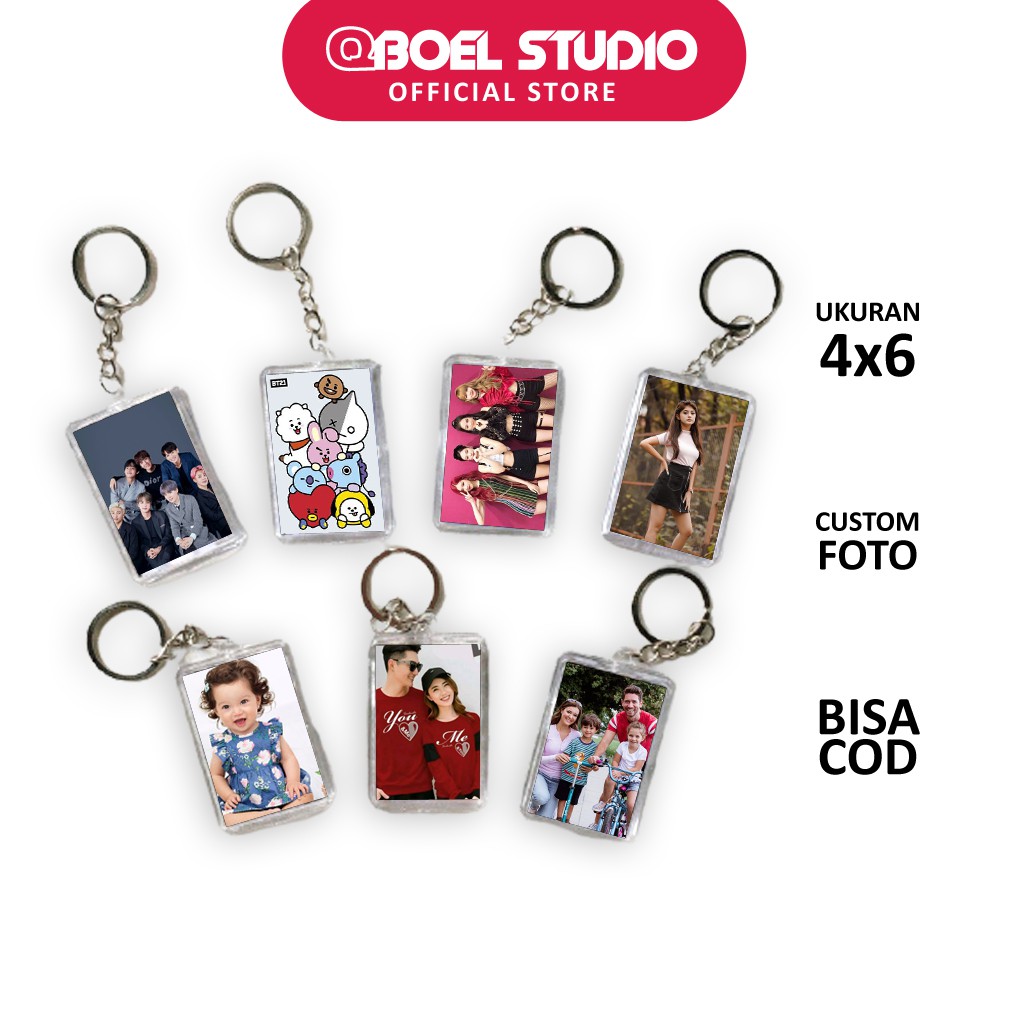 Souvenir Gantungan Kunci Akrilik Custom Foto Suka Suka 1 Sisi 2 Sisi