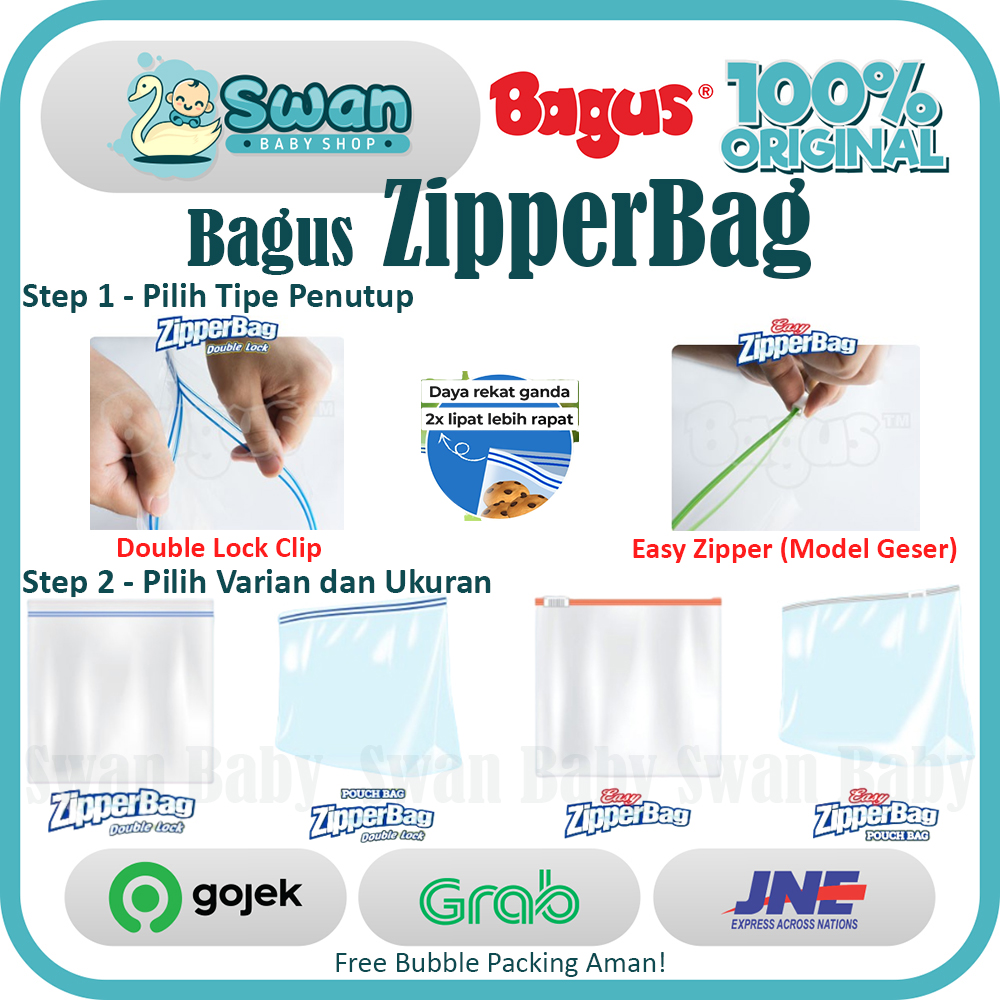 Bagus Zipper Bag / Zipperbag / Plastik Makanan / Plastik Higienis / Easy Zipper Lazada Indonesia