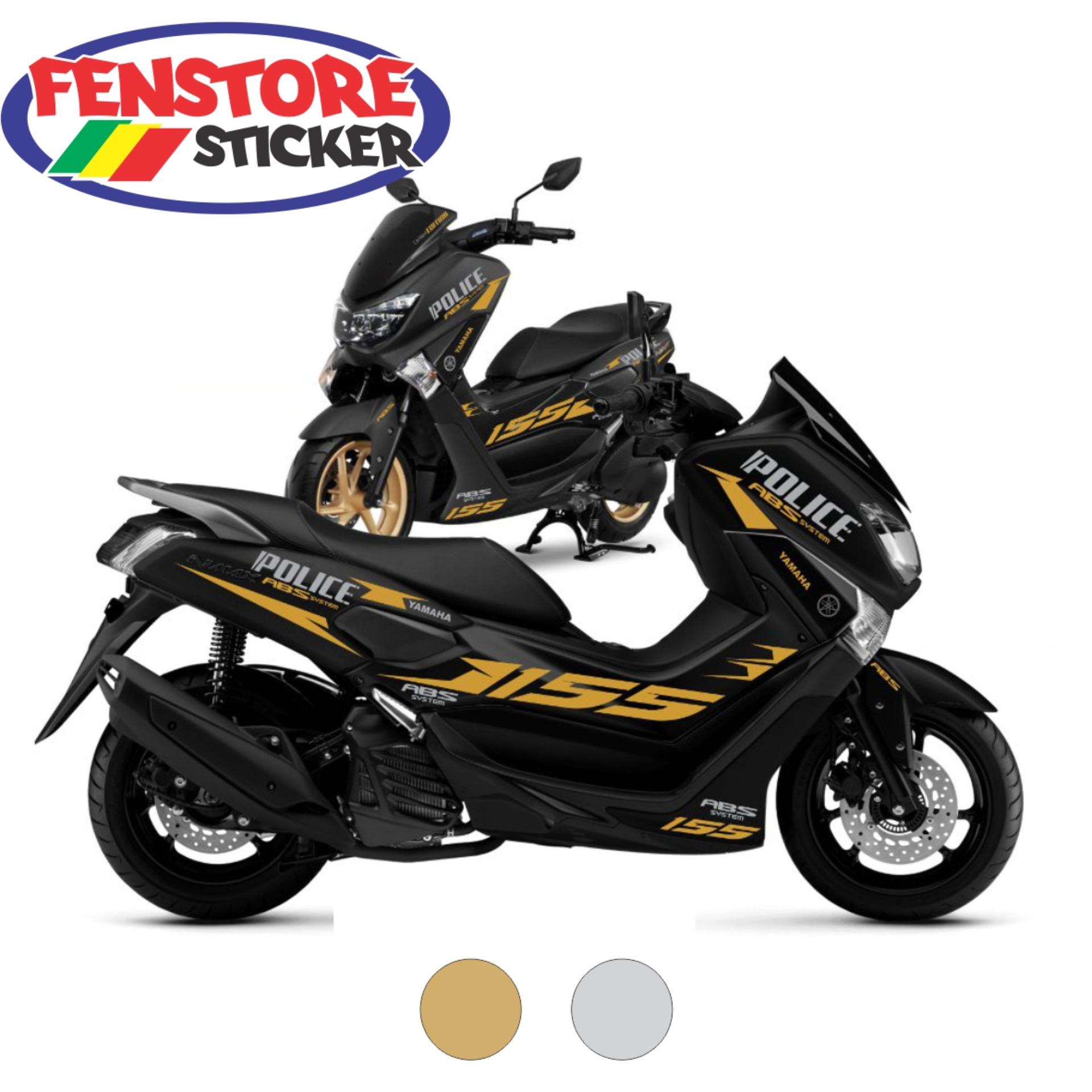 FENSTORE Cutting sticker Aksesoris Motor StiCker YAMAHA NMAX POLICE Spesial edition gold F3N