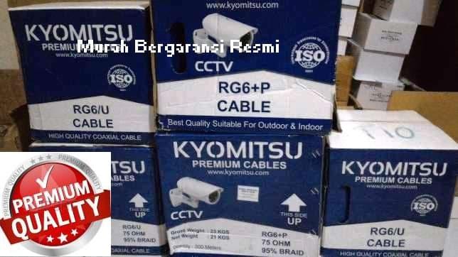 KABEL CCTV KYOMITSU COAXIAL RG6 Plus POWER 1 ROLL 300M PUTIH ORIGINAL