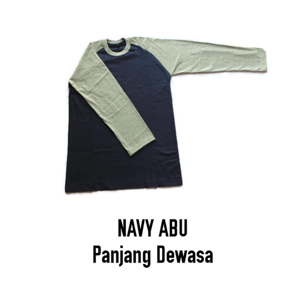 NAVY ABU/KAOS RAGLAN PANJANGXL () (XL)