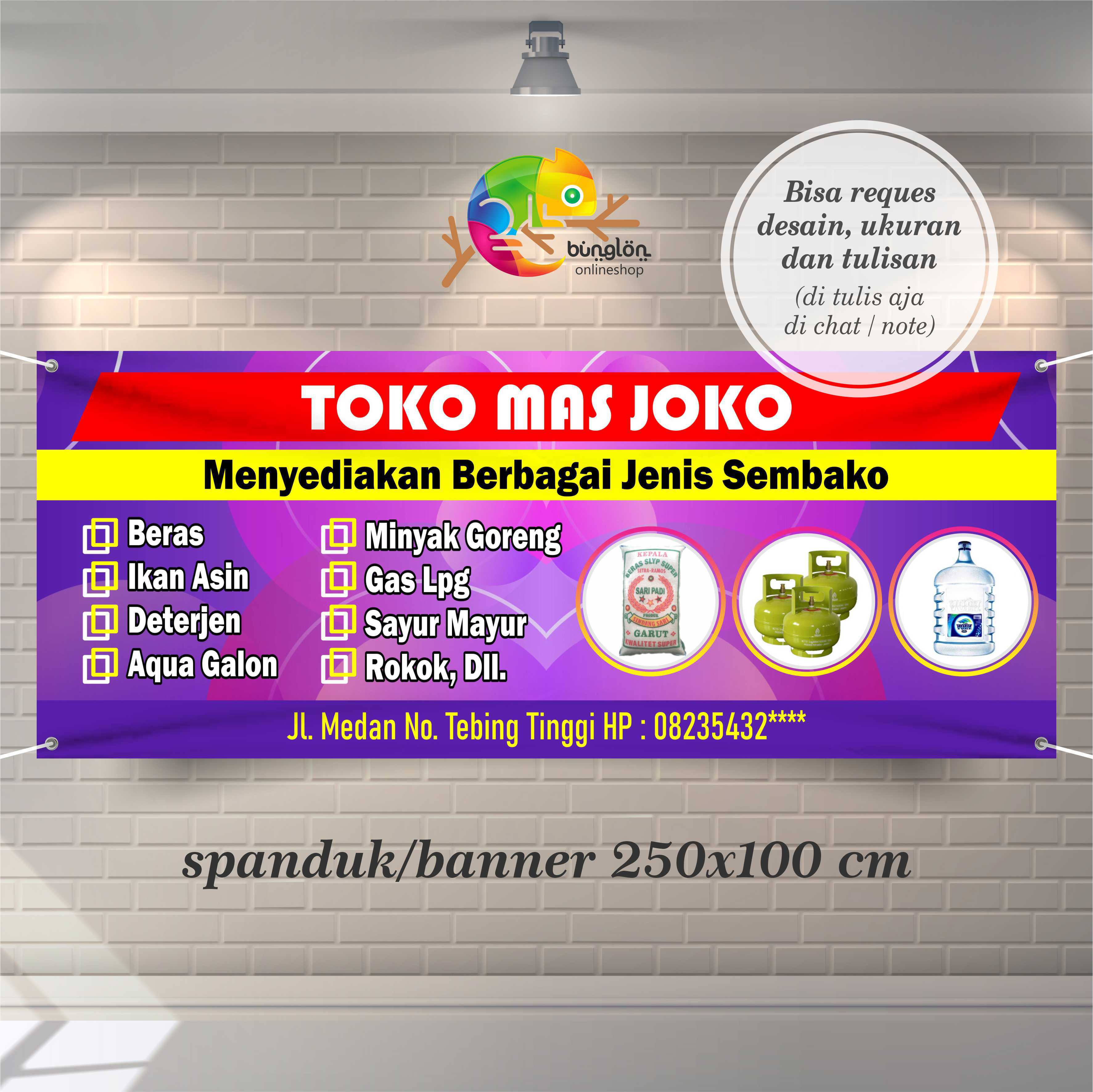 Spanduk Banner Toko Sembako Lazada Indonesia