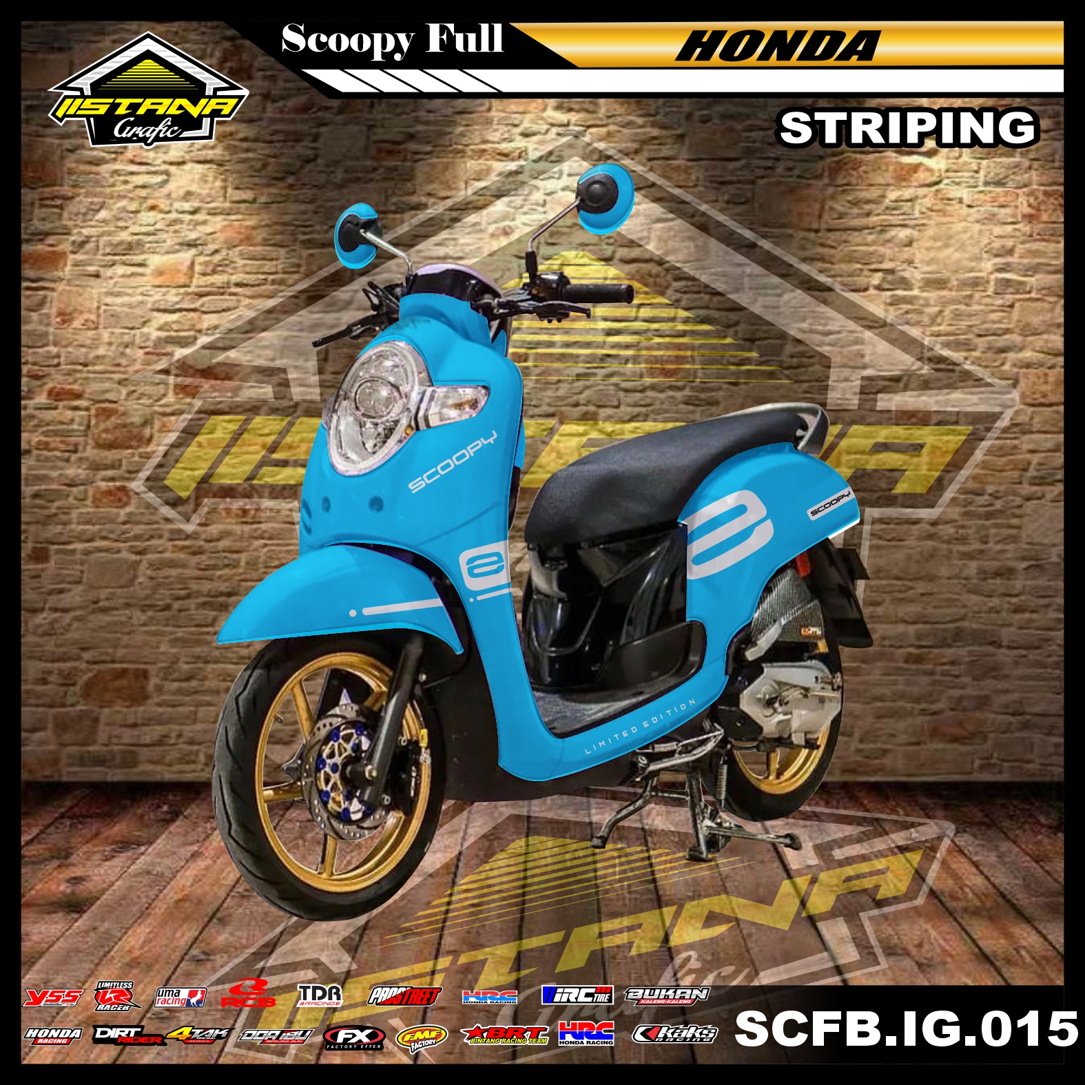 Decal scoopy full body Full Blok Decal Scoopy kartun Dekal New Fi 2017 ...