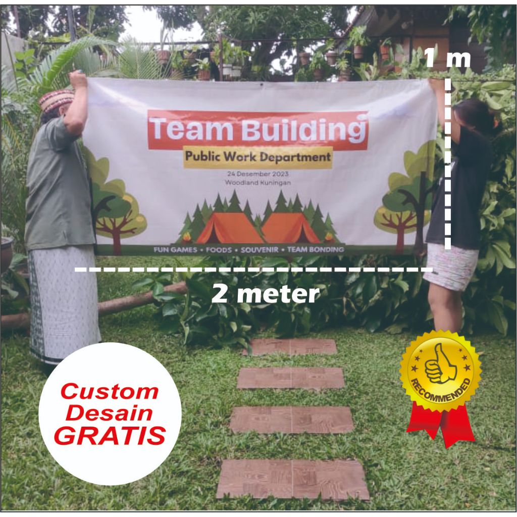 BANNER SPANDUK UKURAN 2 X 1 METER DESAIN GRATIS CUSTOM | Lazada Indonesia