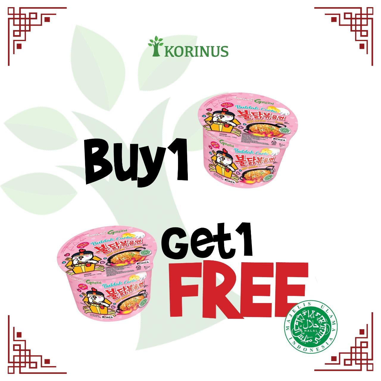 Promo Buy 1 Get 1 Samyang Green Carbonara Big Bowl Perpcs 105 Gram