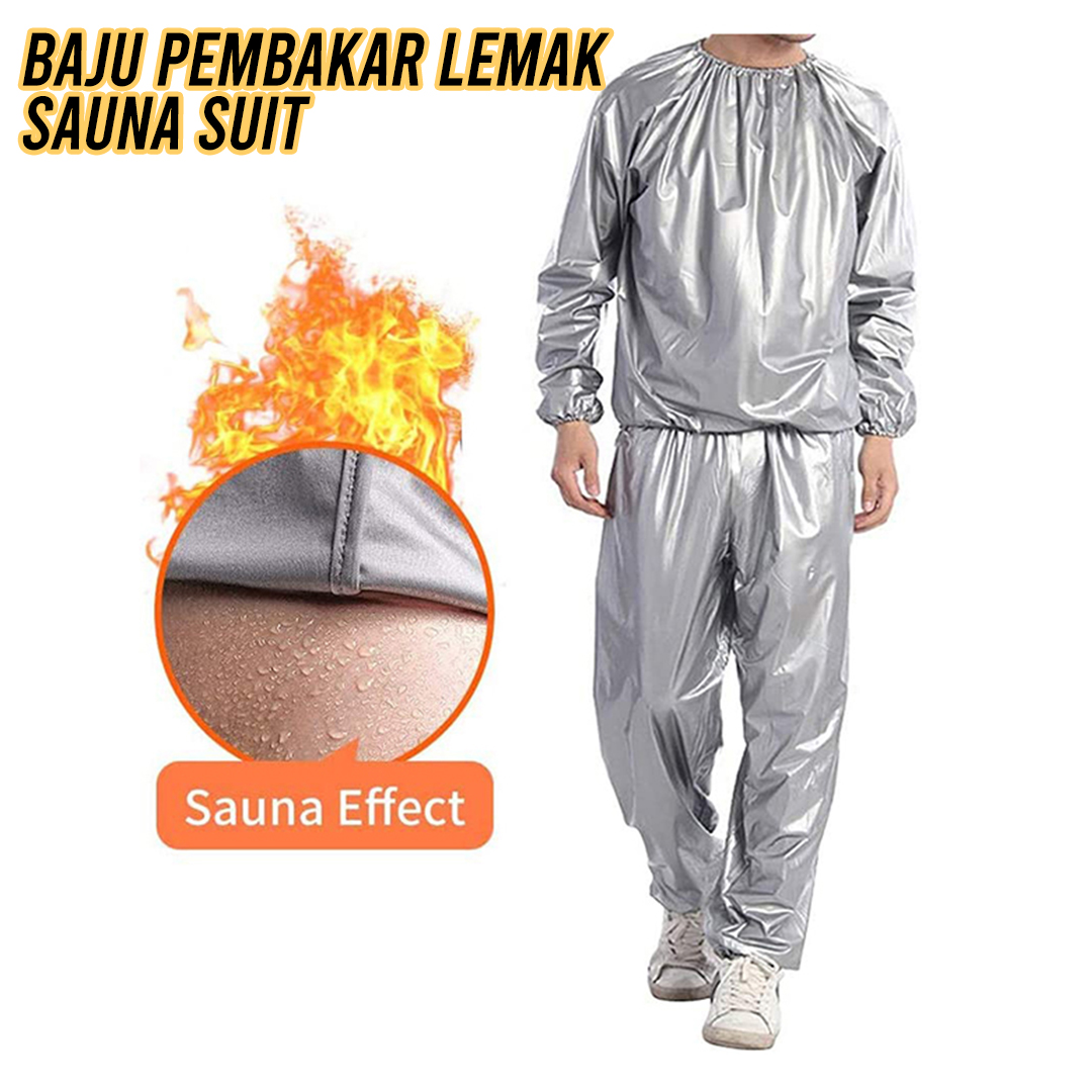 Baju Sauna Olahraga Lari Jogging Jaket Sauna Suit Pembakar Lemak