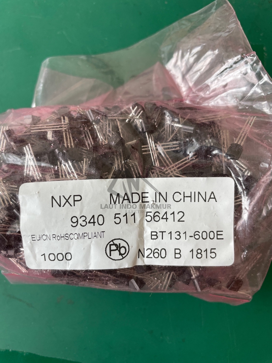 10 BUAH TRANSISTOR BT131 TRIAC BT131600 NXP PHILIPS 600V 1A 5W BT 131