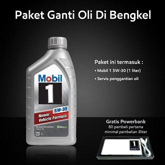 Mobil 1™ 5W-30 (1 liter) Paket Ganti Oli Di Bengkel