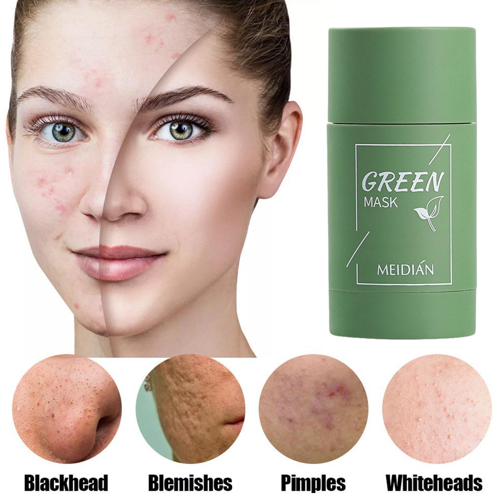 Green Tea Cleansing Mask Control Solid Mud Film Deep Solid Mask Anti-wrinkle Smearing Cleansing Redness Stick Q6C2