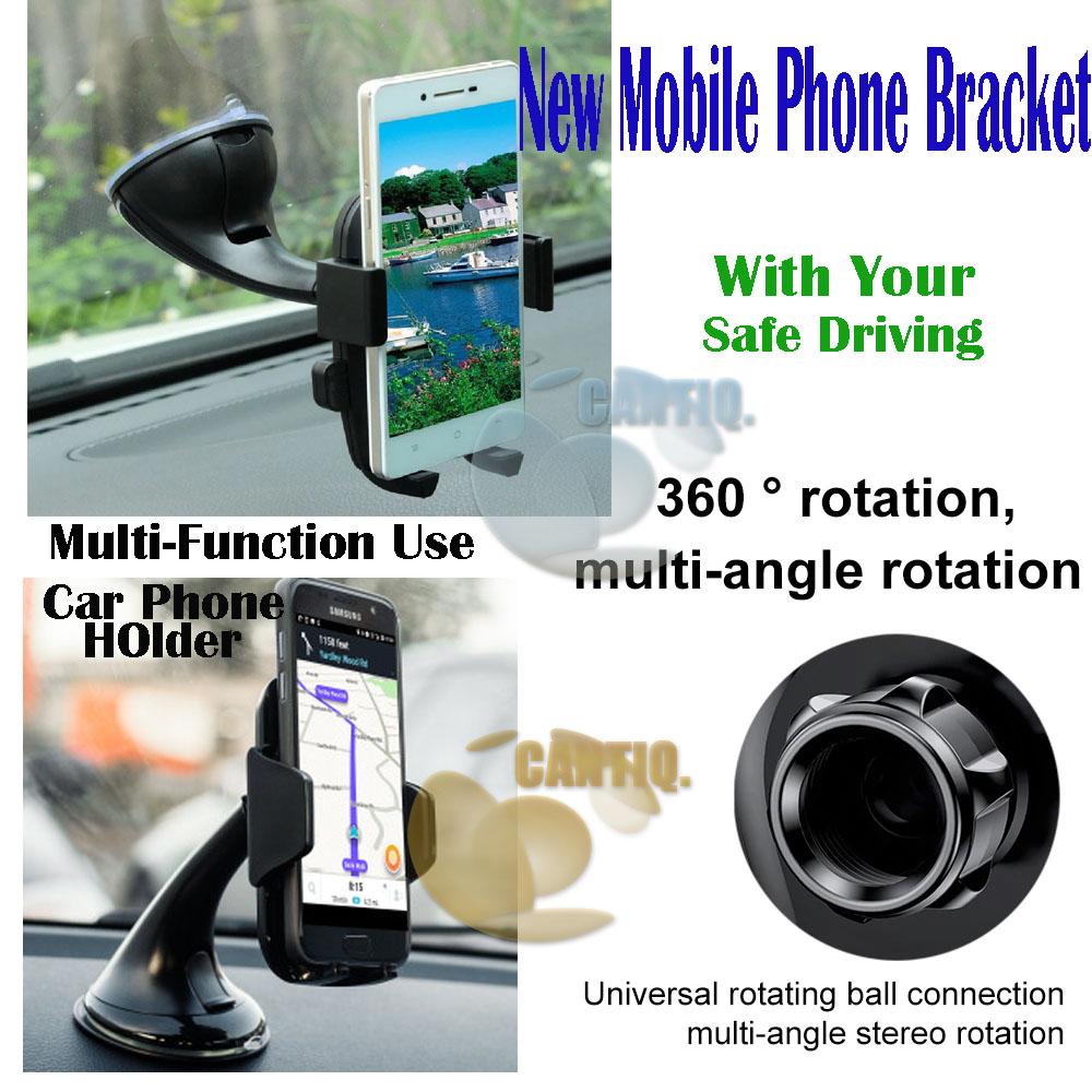 Icantiq Tatakan Hp Mobile Car Phone Holder Universal untuk Mobil 360 Rotation for Smartphone Model WN
