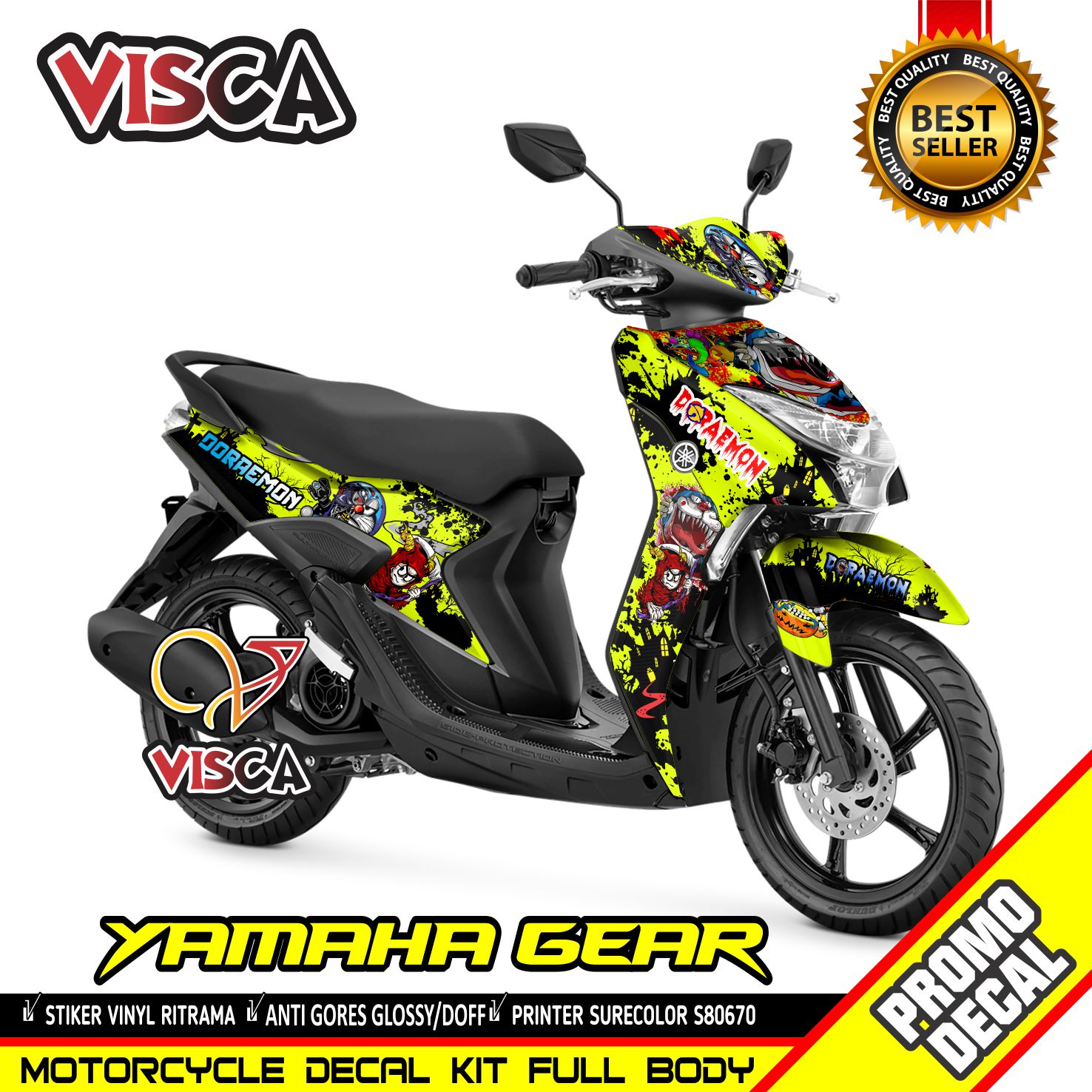 Stiker Motor Gear 125 Full Body Decal Yamaha Gear Striping Yamaha Gear