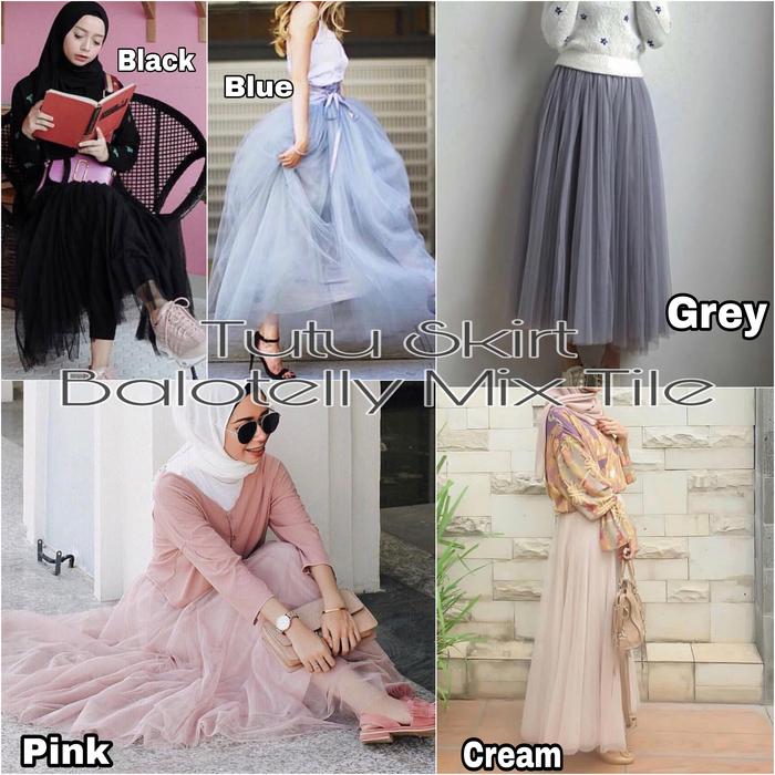 Rok Muslimah / celana Bawahan wanita / Rok cantik elegant : Tutu Skirt / DZA Laris Fashion