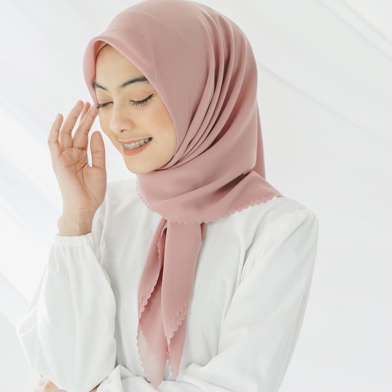 [ Hijabasket ] Plain potton lasercut/segi empat lasercut | Kualitas Premium