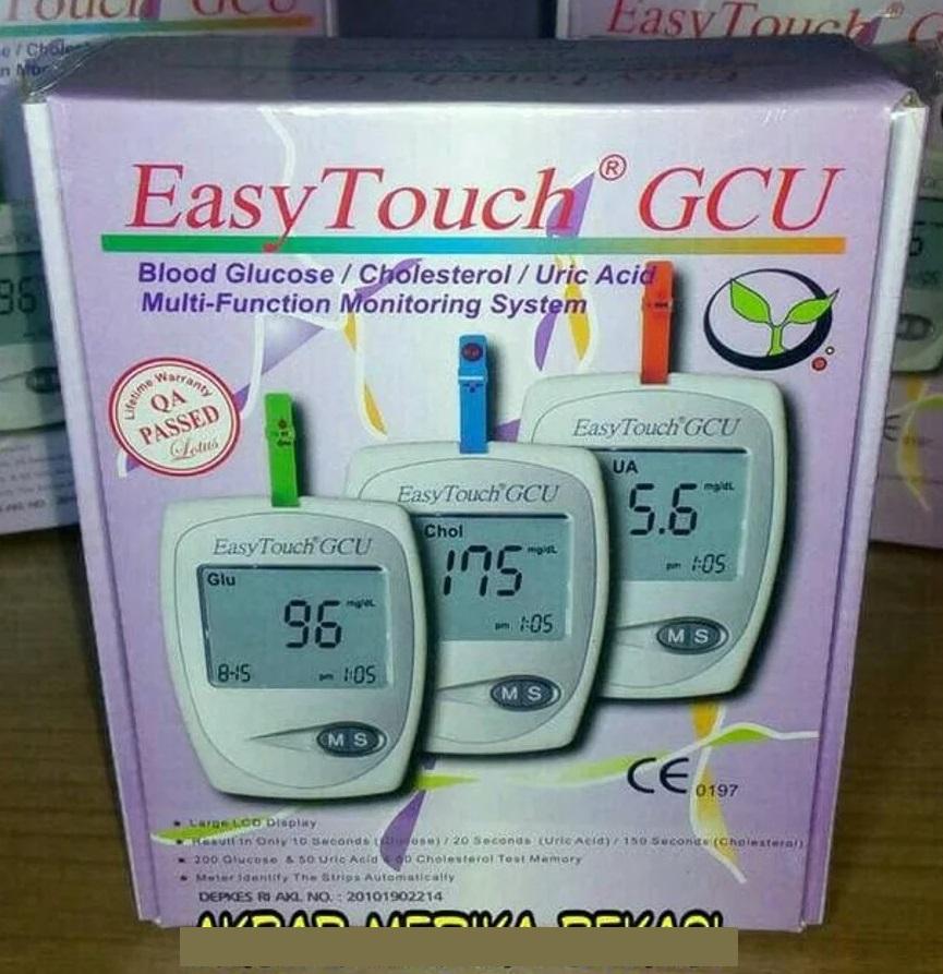 Easy Touch GCU Easytouch Alat Cek Gula Darah Asam Urat Kolesterol Lengkap