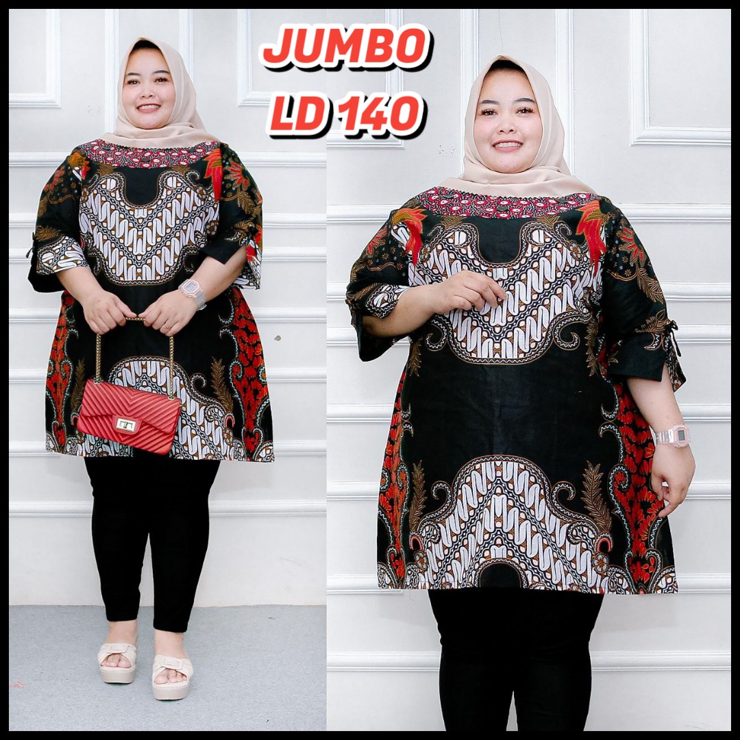 Tunik Jumbo Ld 140 Tunik Jumbo Kekinian Tunik Big Size Atasan Big Size