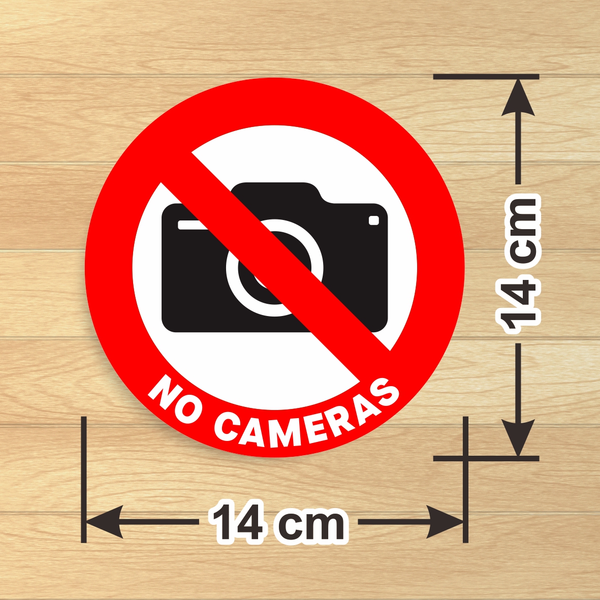 Stiker Sign No Cameras Sticker Label Bundar Tanda Larangan mengambil ...