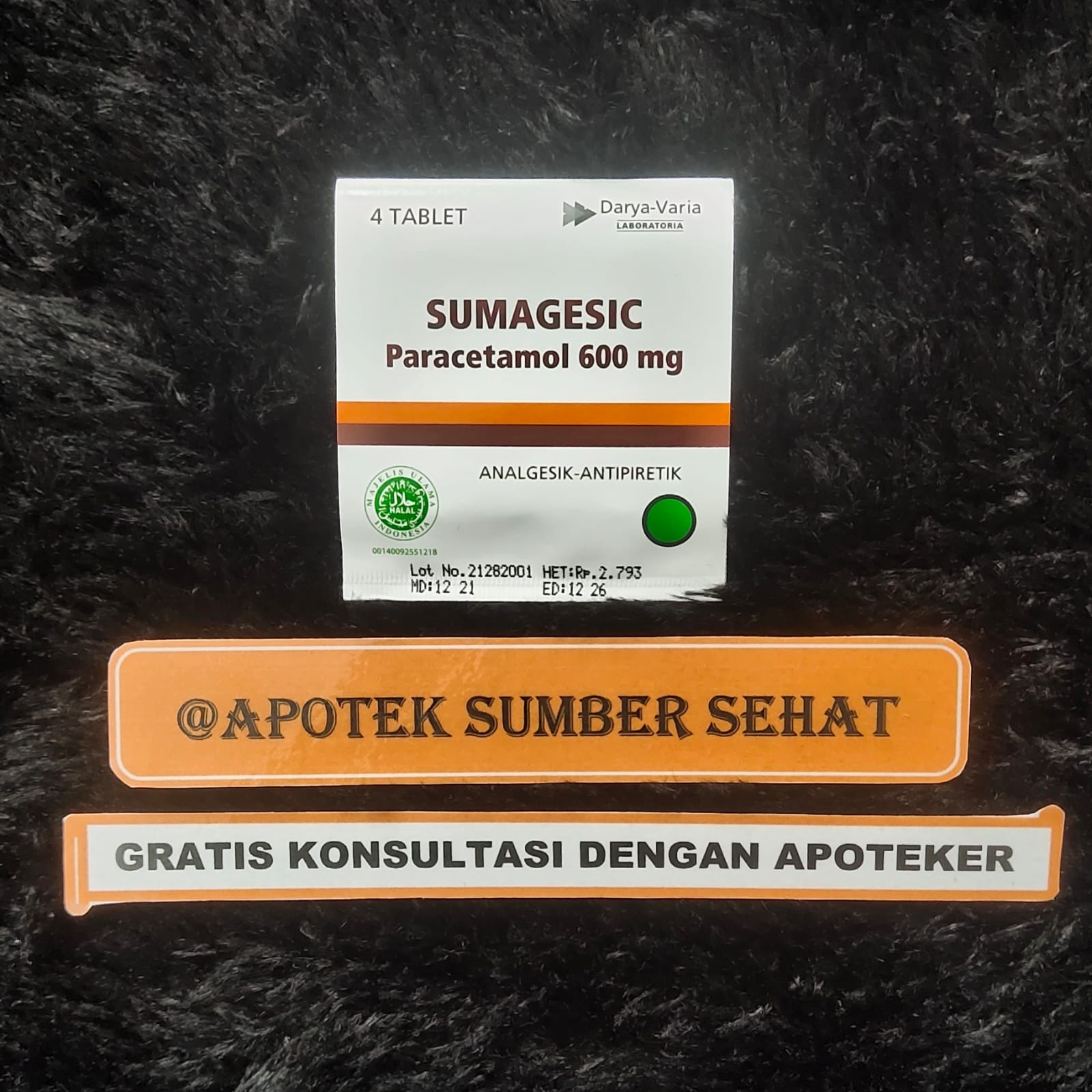 Sumagesic Paracetamol 600mg 1Strip / Paracetamol Dewasa Tablet / Obat ...
