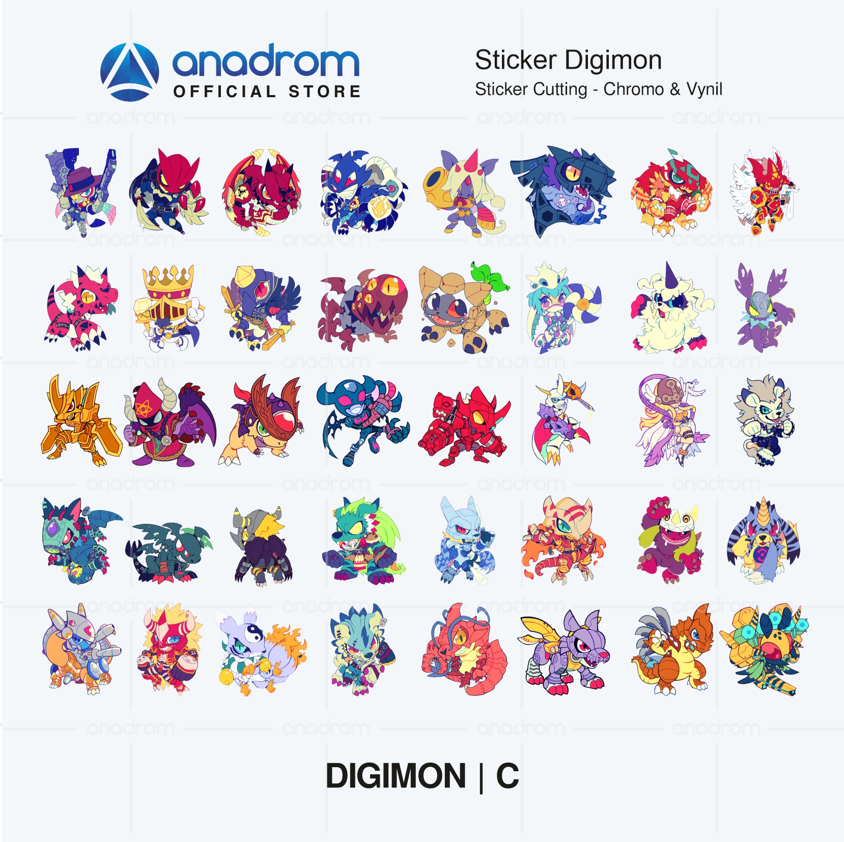 Sticker Character Digimon | Sticker Chibi Digimon | Anadrom 3381 ...