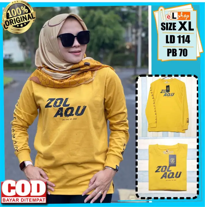 Original 100 Kaos Zolaqu Top 2019 Atasan Ori Kaos Panjang Zlq Terlaris Termurah Blouse Kuning Mustard Yellow Jumbo Lazada Indonesia