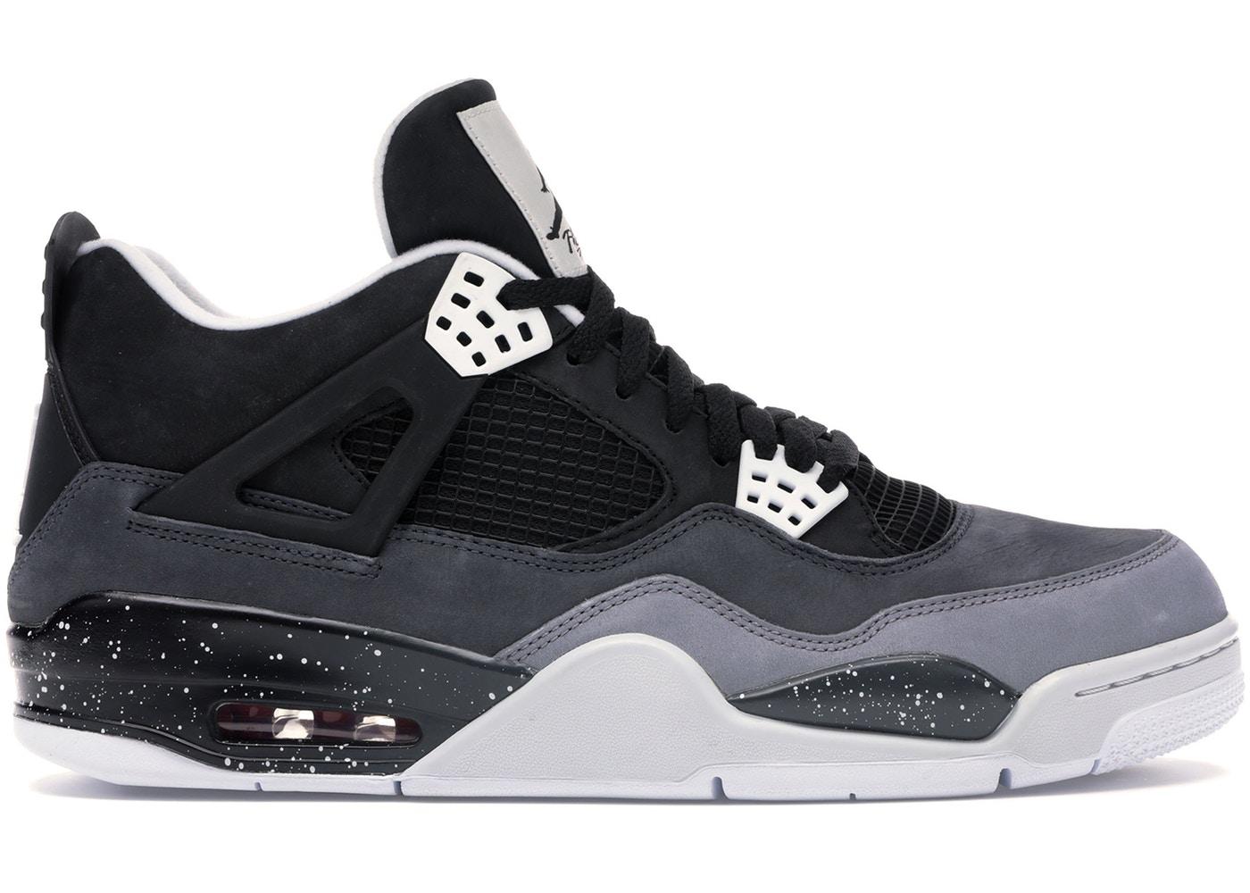 sepatu cowok keren nike_air_jordan_4 grey black bagus untuk hangout
