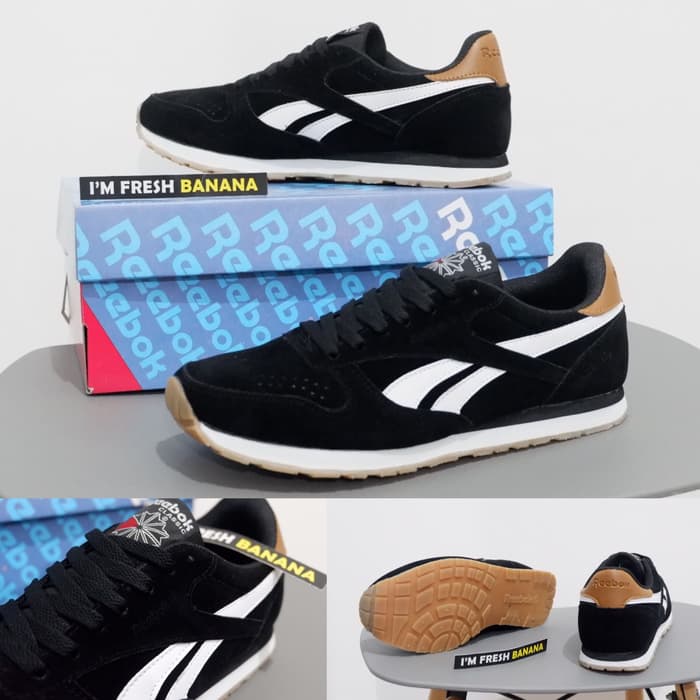 Sepatu Running Reebok Rebook Reebook Classic Suede Black Hitam Casual Sepatu running Pria Wanita Original Spesial Bahan Ringan Awet Jogging Santai Kasual Sport Hitam Putih Terlaris BEST SELLER PROMO S...