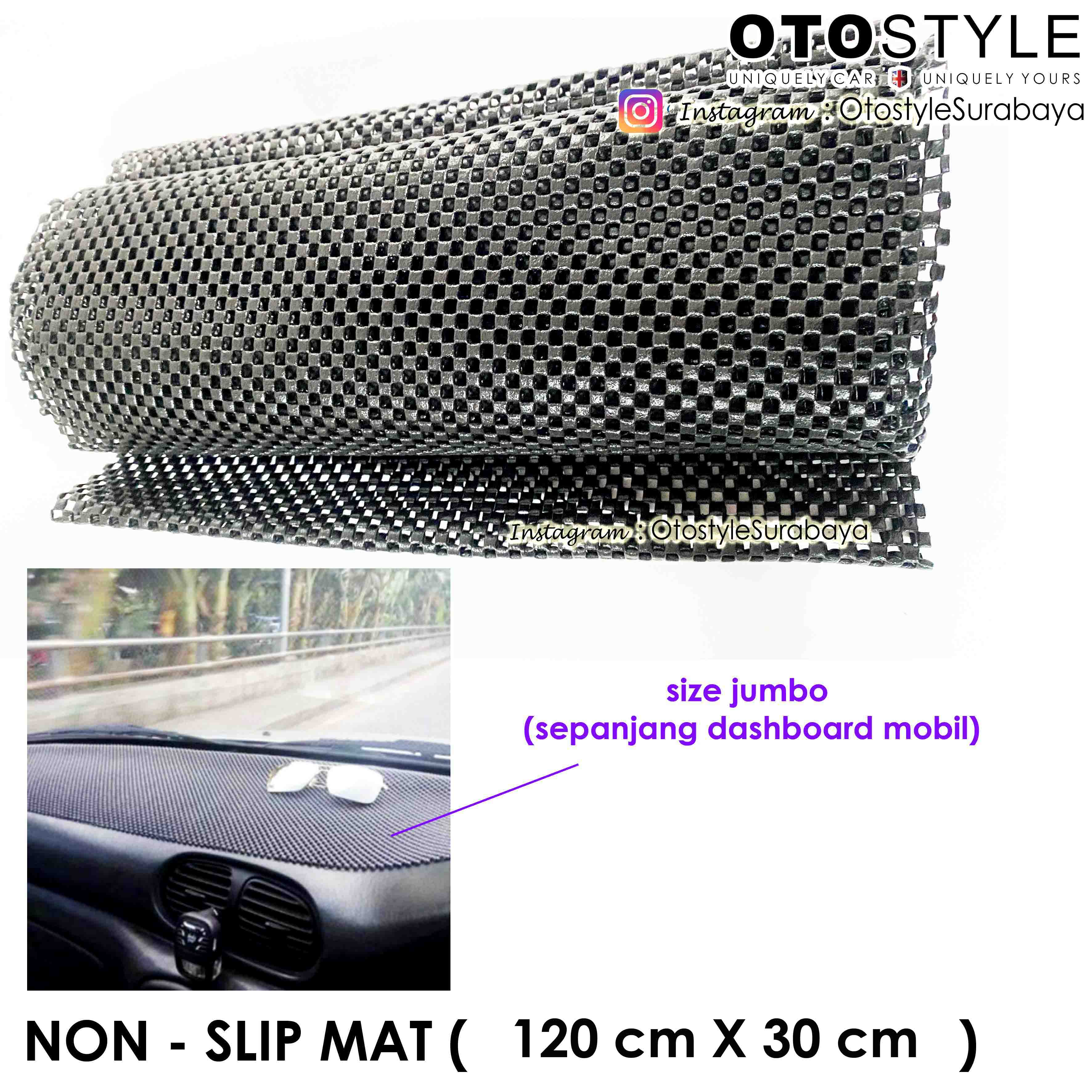 ANTI SLIP DASH MAT DASHBOARD MOBIL ALAS HP TATAKAN STICKY PAD HITAM Lazada Indonesia