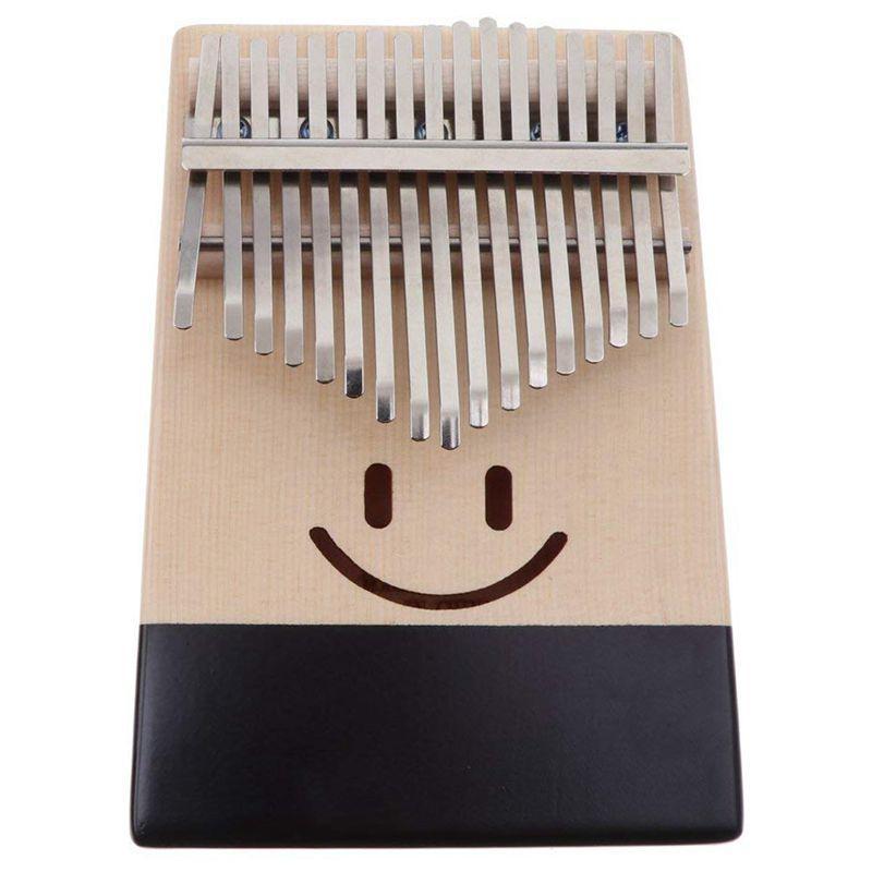 Kalimba 17 Keys Thumb Piano Finger Percussion for Children Kids Musical Toy Gift - Smile Pattern