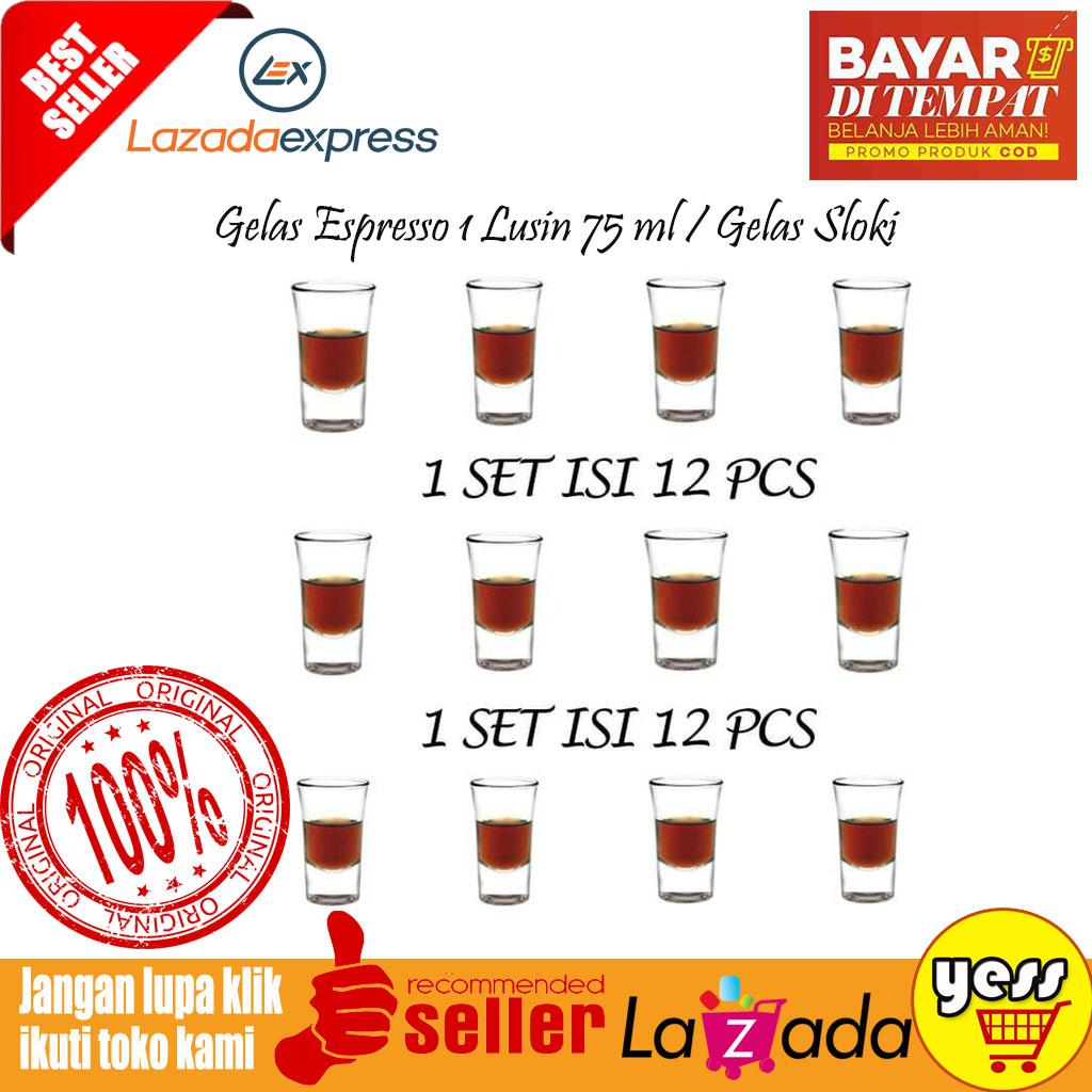 Terlaris Gelas Espresso 1 Lusin 75 Ml Gelas Sloki Shot Glass Gelas Wine Gelas Mini Gelas Souvenir Cantik Dan Tebal Bisa Bayar Ditempat Cod Yess Lazada Indonesia