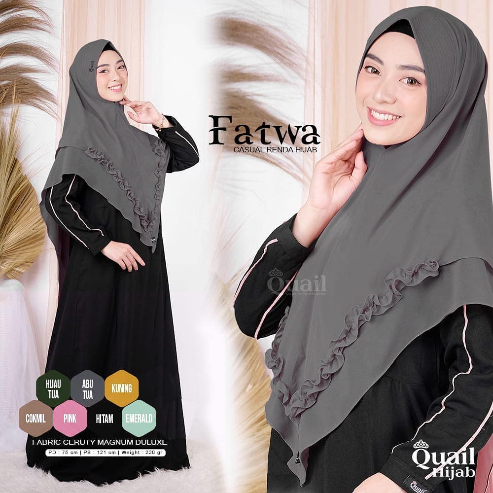 Jilbab / Hijab Instant Jumbo - Kerudung Bergo Quail Original Hijab Fatwa Casual Daily Khimar Instant Syar'i