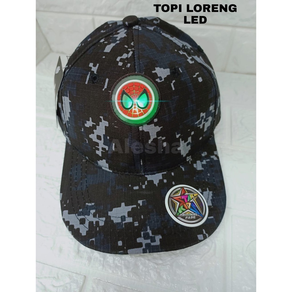 TOPI ANAKCB. Topi Anak LED Spiderman 