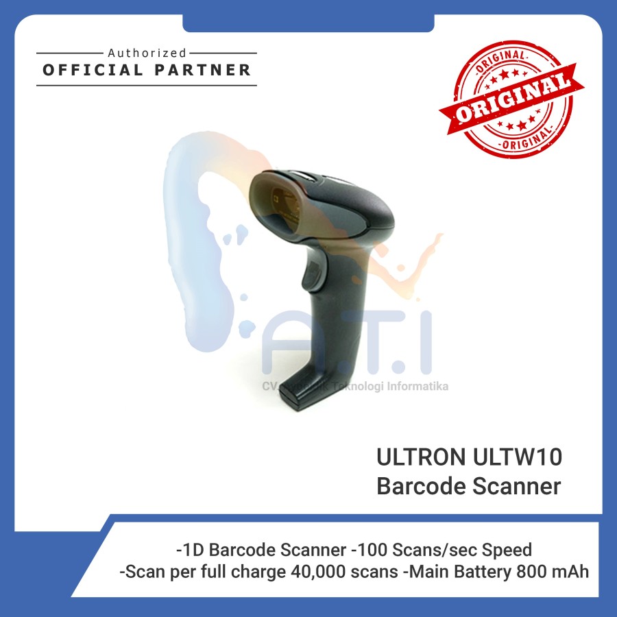 ULTRON Barcode Scanner Wireless 1D ULT W10 ULTW10 USB Dongle Receiver