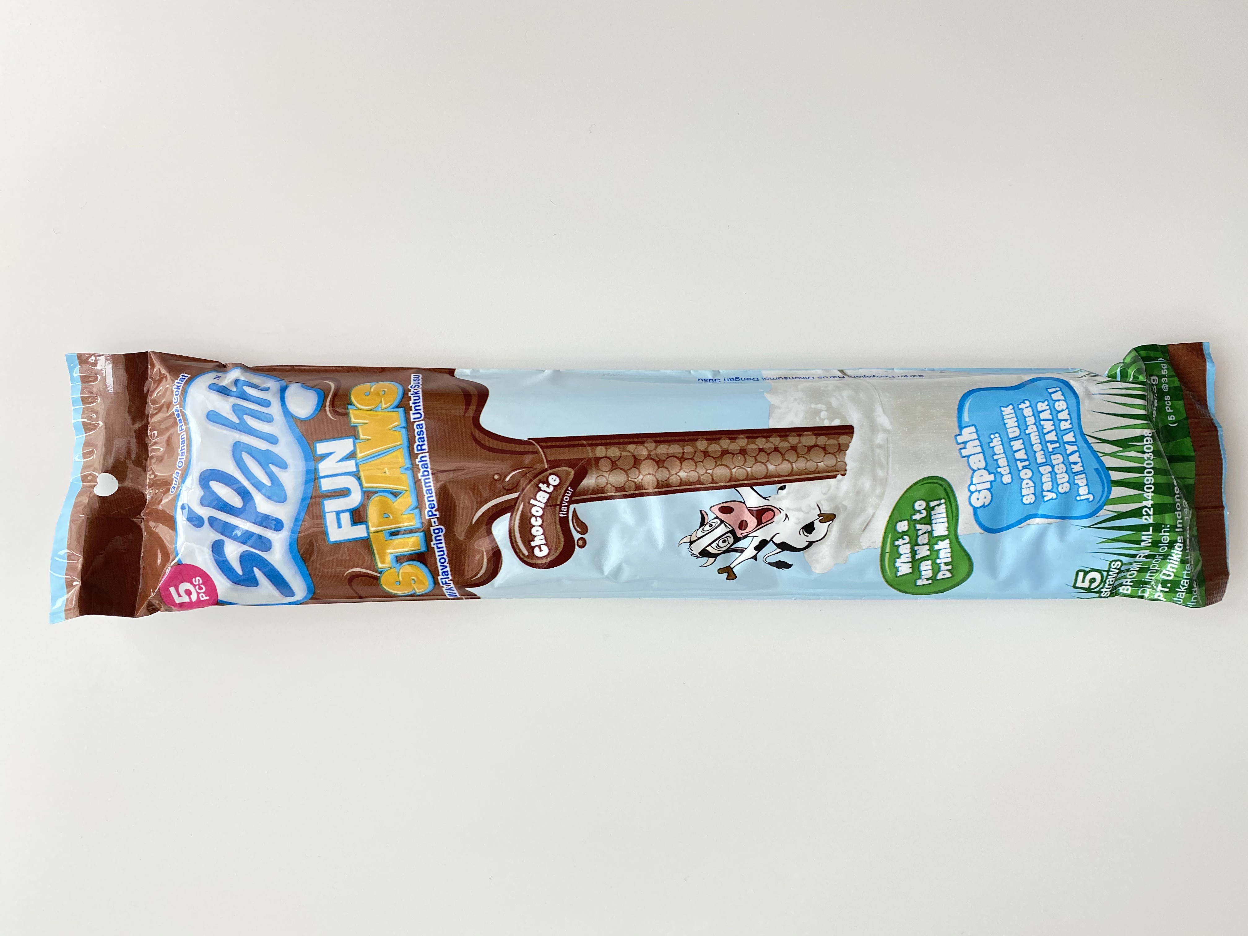 Sipahh Fun Straw Pack 5's (Chocolate) Lazada Indonesia