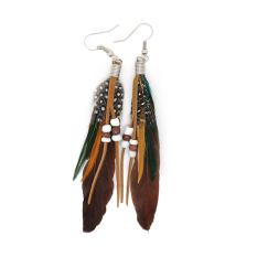 Fashion Boximiya Multicolor Meter Living Anting Bulu Grosir COKLAT-Internasional