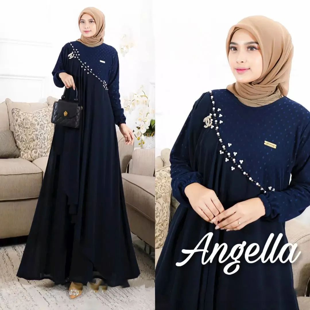 Angella Dress Bahan Ceruty Babydoll / Gamis Busui / Gamis Modern / Baju  Gamis Wanita / Baju Gamis Wanita Terbaru 2023 / Baju Gamis Wanita Terbaru  Murah / Gamis Remaja / Gamsi Wanita / Gamis Syari / Gamis Wanita Terbaru /  Dress Wanita / Dress