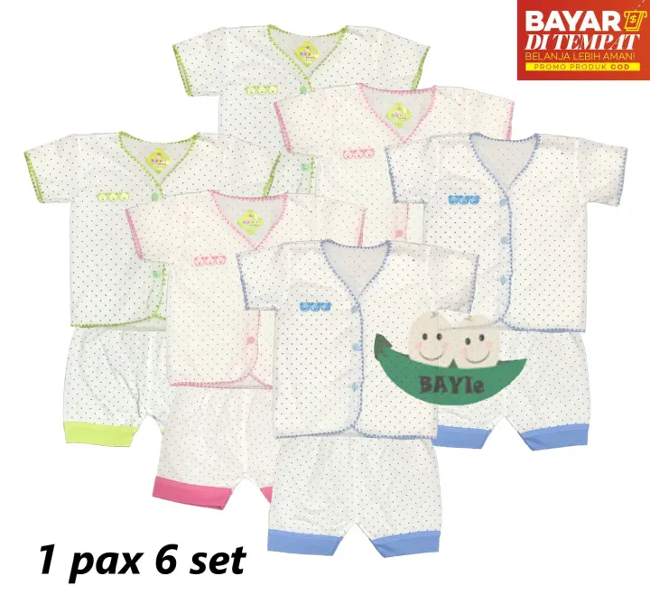 Bayie 6 Set Setelan Baju Bayi Anak Pendek Celana Pendek Motif Polkadot Umur 0 3 Bulan Bahan Katun Tc Baju Anak Laki Laki Perempuan Lazada Indonesia