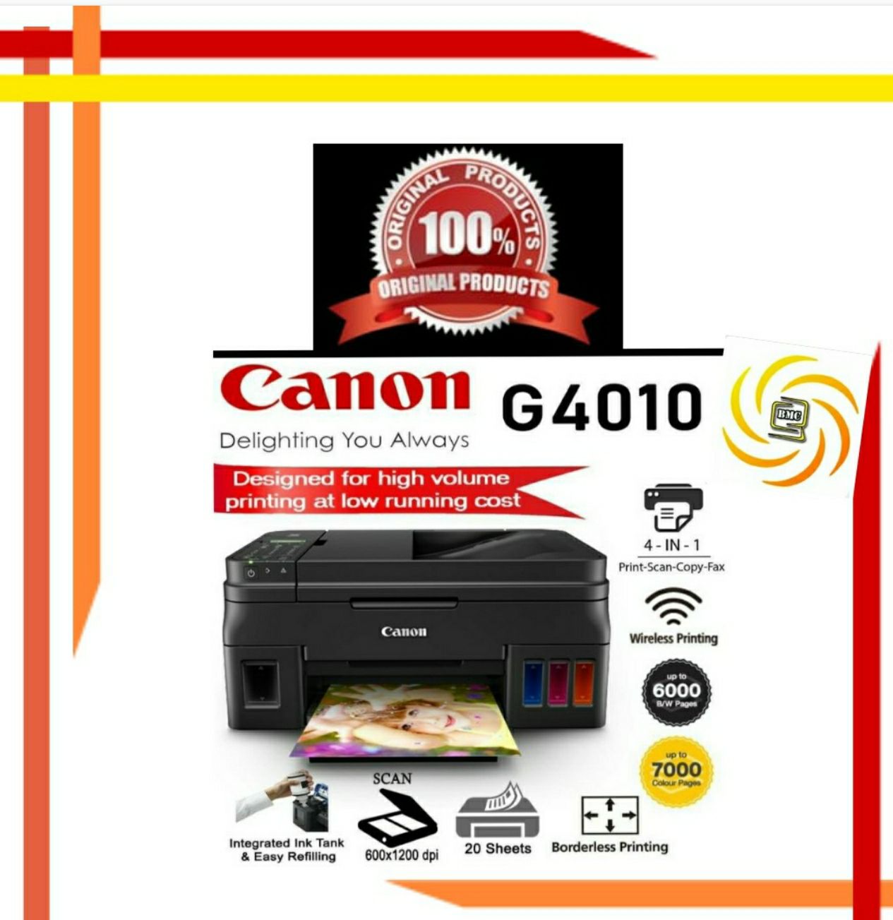 Canon Pixma G4010 Printer Multifungsi 4 