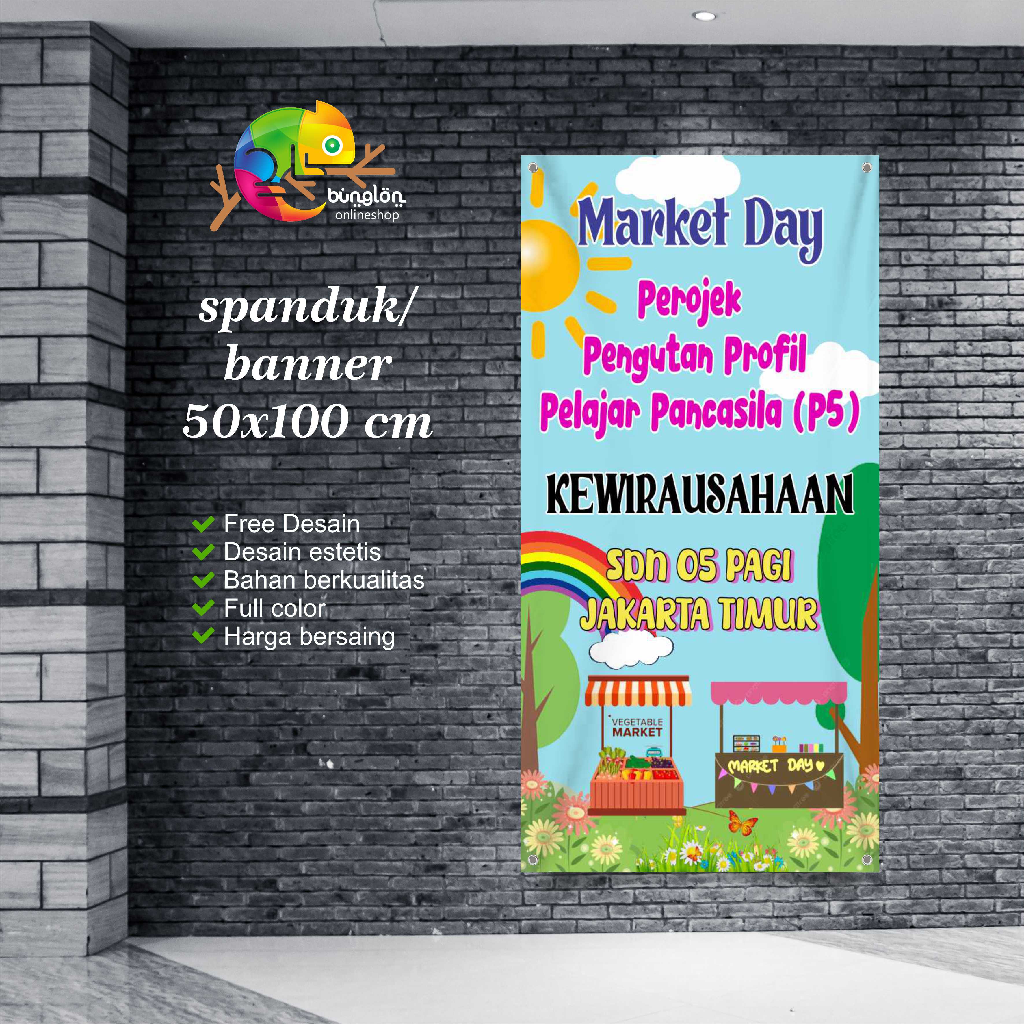 Spanduk 50x100 Banner Market Day Custom | Lazada Indonesia