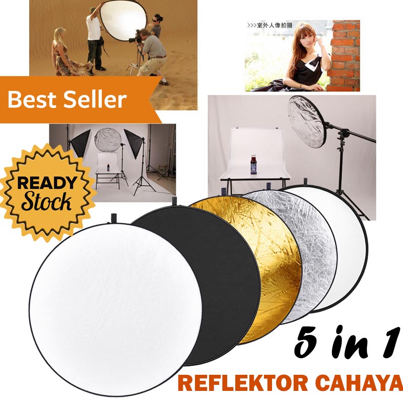 Reflektor Cahaya Studio Foto 5 in 1 Reflektor Cahaya 5 Warna Bisa