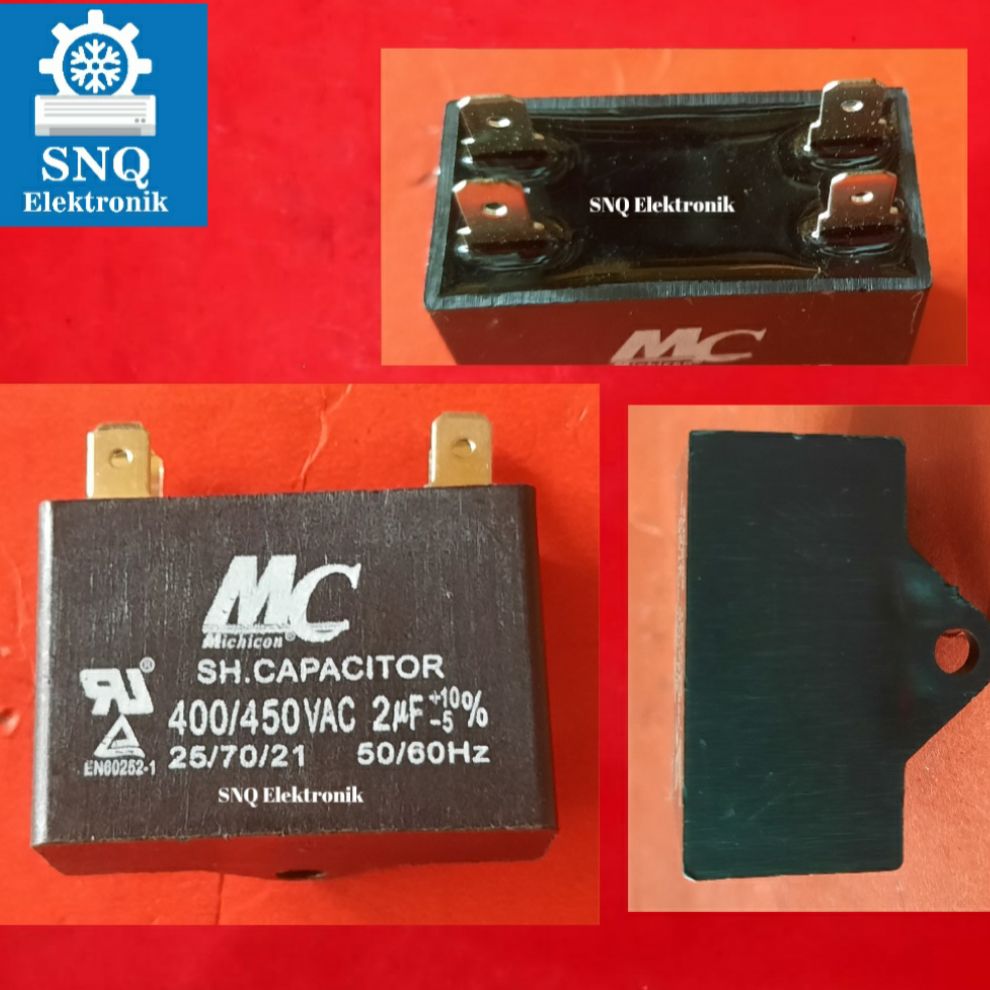 Kapasitor Fan outdoor AC 2 uf MC / Capasitor fan 2 mikro MC / kapasitor kipas angin 2 uf