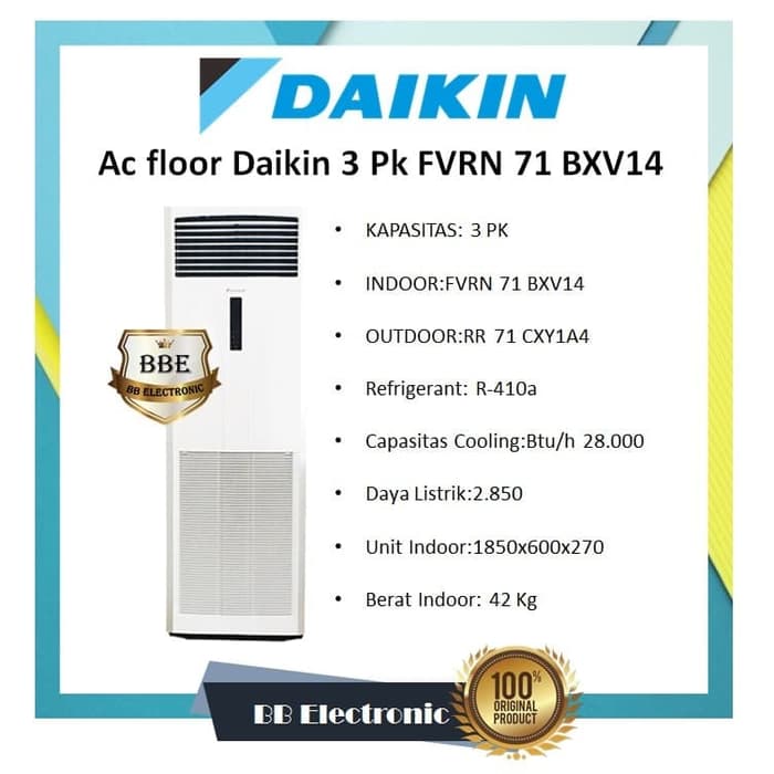 Ac floor Daikin 3 Pk FVRN 71 BXV14 