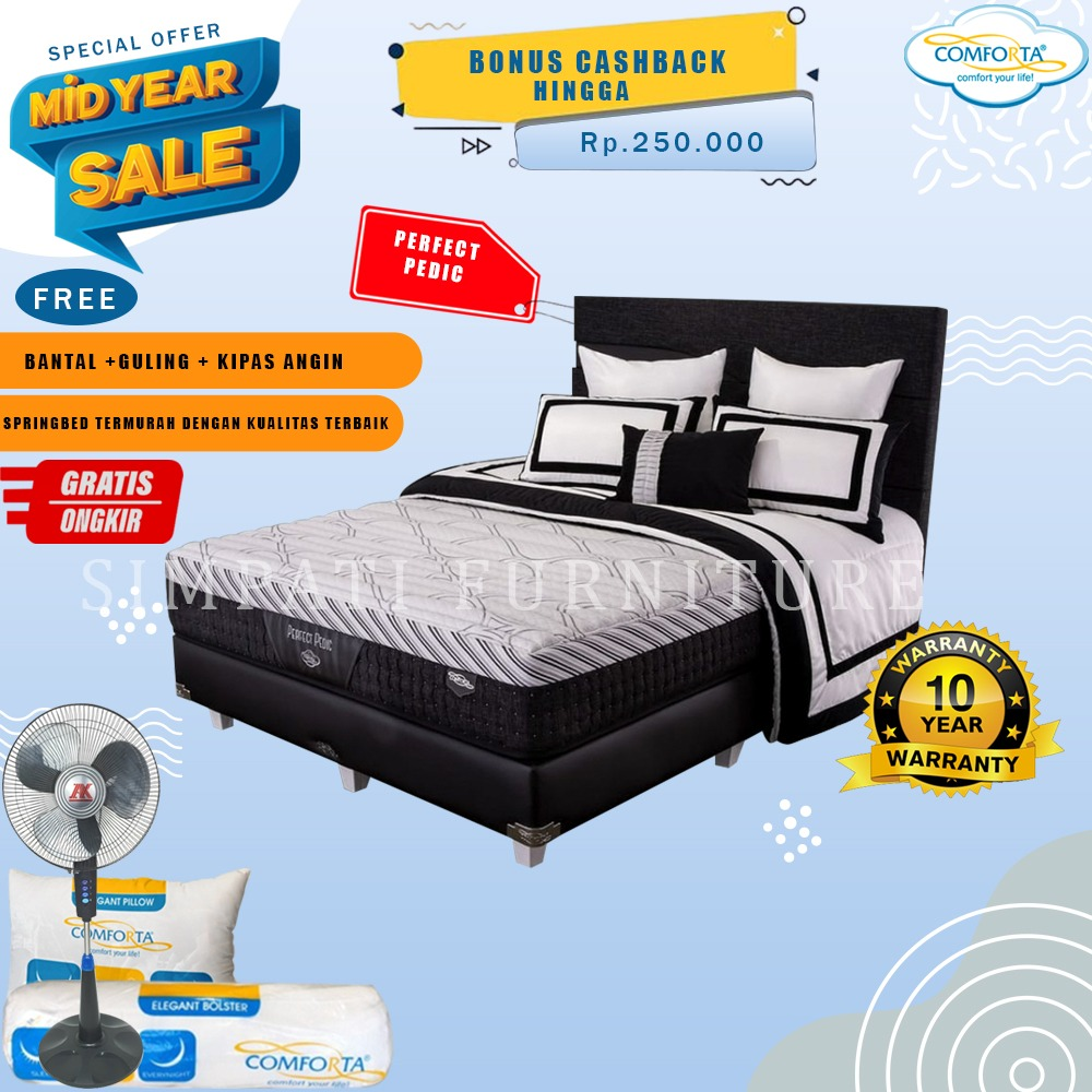 Comforta Spring Bed Perfect Pedic Hanya KasurTanpa Divan dan Sandaran