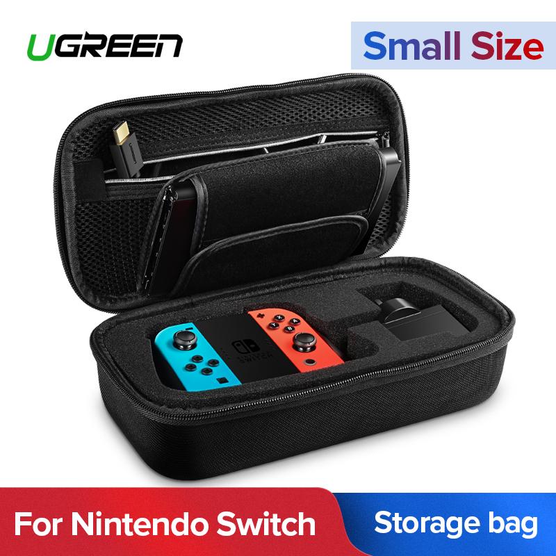 UGREEN Shockproof Case for Nintendo Switch Travel Carrying Case Bag Pouch with Carved EVA Liner, for Nintendo Switch Console, AC Wall Charger, Grip and Joy-con, 10 Games Cards, Strapes-Small Size