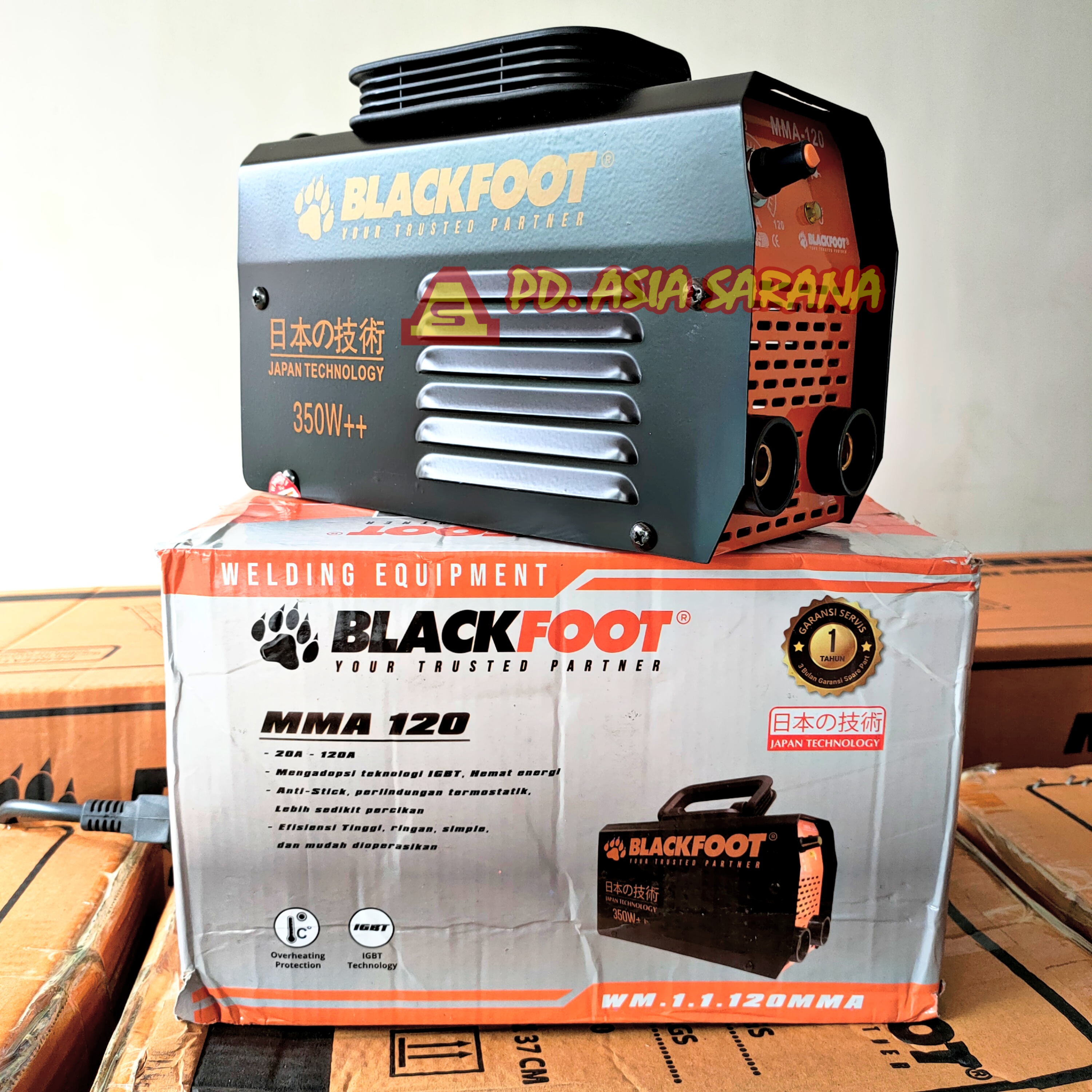 Mesin Las Listrik 350w Japan Blackfoot Igbt Trafo Welding Mma 120