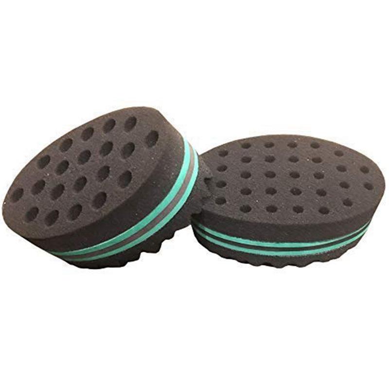 2pcs Bundled Large And Small Magic Twist Hair Curl Sponge Brush