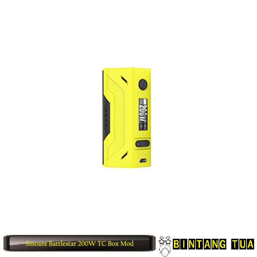 Smoant Battlestar 200W TC Box Mod ( MOD ONLY ) Box Mod Vape Berwarna Hitam  Dan Kuning Mod Vape Dengan Kontrol Suhu (Tc) - Lazada | Lazada Indonesia